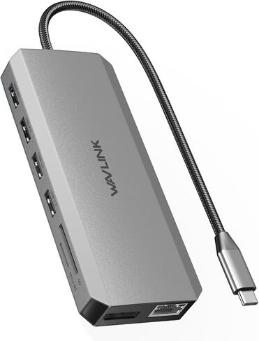 محطة الإرساء Wavlink USB C مع محول طاقة 130W ، عرض ثلاثي USB من النوع C إلى Dual HDMI Dock ، 2 HDMI ، DisplayPort ، 100W PD3.0 الشحن للكمبيوتر المحمول ، Ethernet ، 4 USB 3.0 ، 2 USB C ، الصوت ، الصوت in Kuwait