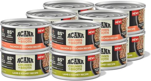 ACANA Chunks in Broth Chicken & Tuna Recipe, 5.5oz, case of 6 cans in Kuwait