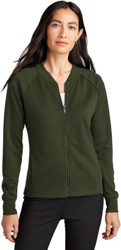 Women's Double-Knit Bomber | Lightweight Zip Up Jacket for Women, Casual Bomber Jacket for Work & Everyday Wear in Saudi Arabia