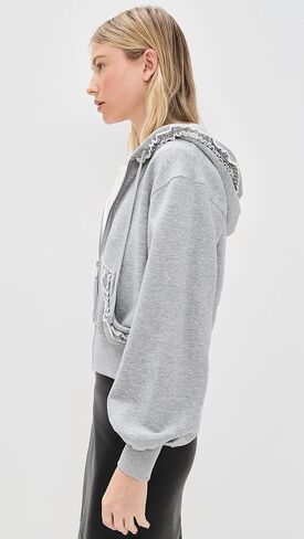 Cinq à Sept Women's Ruffle Rhinestone Heather Maddie Zip Up in Saudi Arabia