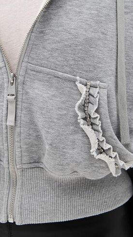 Cinq à Sept Women's Ruffle Rhinestone Heather Maddie Zip Up in Saudi Arabia