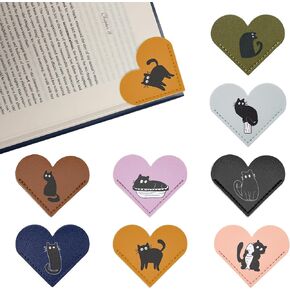 Yuoyar 30Pcs Leather Heart Book Marks for Reading Women - Cute Bookmarks for Book Lovers - Unique Gifts for Women in Kuwait