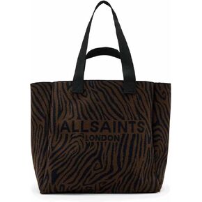 AllSaints Izzy Zebra East/West Tote, Black/Brown in Saudi Arabia