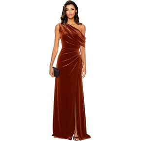 Elegant Long Sleeve Velvet Formal Dresses for Women Long Mermaid Ruched V Neck Evening Prom Gowns in Saudi Arabia