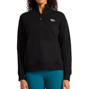 سويت شيرت نسائي كلاسيكي بنصف سحاب من ريبوك، مقاس قياسي، نسيج صوف من القطن والبوليستر متوسط ​​الوزن in Kuwait