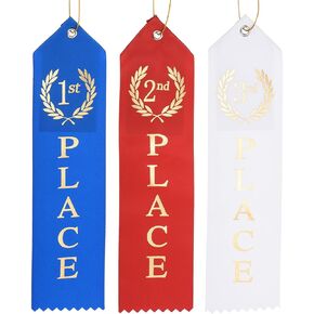 PATIKIL Award Ribbons, 36 Pcs 4th Place Prize Medal Ribbon with Event Card & Rope for Sports Events Competitions Challenges Prize Ornaments, Yellow in Kuwait