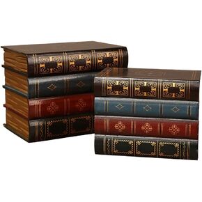 صندوق تخزين الكتب الخشبية الكلاسيكية باللون البني من قطعتين من بلانك، 7.87 × 6.3 × 5.51 بوصة، سعة كل منها 1 كجم، عدد 2 in Kuwait
