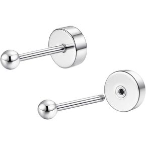 STJARNA 2 مللي متر 3 مللي متر 4 مللي متر الكرة أقراط تيتانيوم ظهر مسطح المسمار وأقراط هيبوالرجينيك النساء الرجال المجوهرات in Kuwait