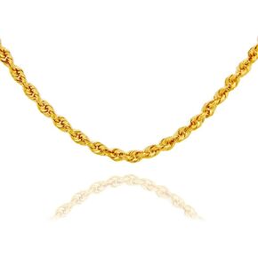 Gold Chains and Necklaces - Rope Solid 10K Gold Chain 3mm (22 Inches) in Saudi Arabia