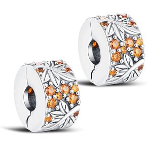 Clip Stopper Charm for Bracelets 925 Sterling Silver with 5A Cubic Zirconia Security Lock Spacers Stopper Bead for Women Family Friends Charm Bracelets in Kuwait