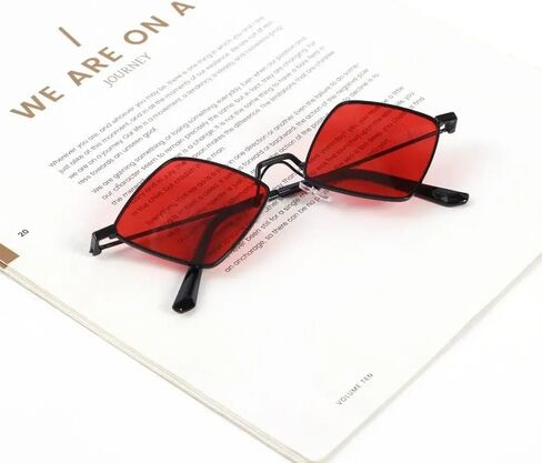Women‘s Fashion Polygon Sunglasses Vintage Irregular Small Frame Rhombus Retro Sun Glasses Party Eyeglasses Eyewear in Saudi Arabia