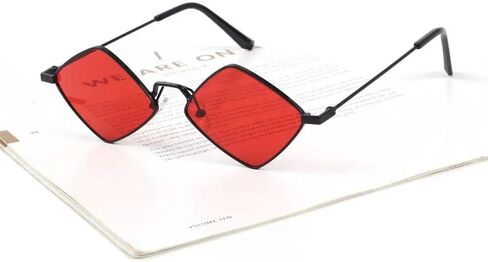 Women‘s Fashion Polygon Sunglasses Vintage Irregular Small Frame Rhombus Retro Sun Glasses Party Eyeglasses Eyewear in Saudi Arabia