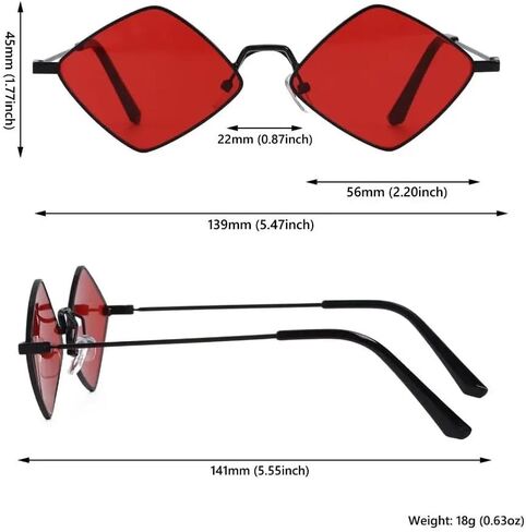 Women‘s Fashion Polygon Sunglasses Vintage Irregular Small Frame Rhombus Retro Sun Glasses Party Eyeglasses Eyewear in Saudi Arabia