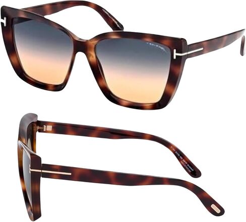 Tom Ford FT0920 SCARLET-02 Square Shape Sunglasses + Bundle With eSHADES Eyewear Cleaning Kit in Saudi Arabia