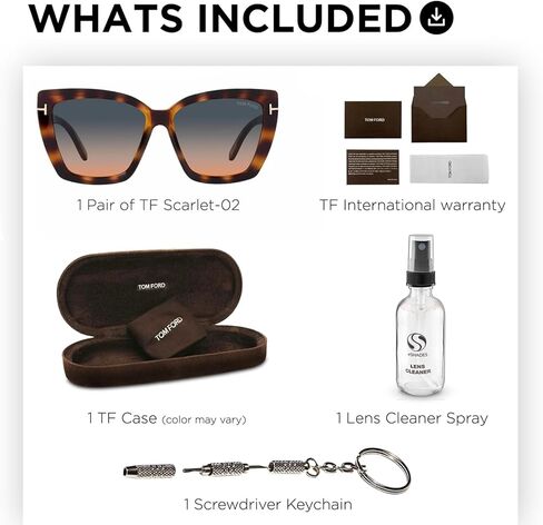 Tom Ford FT0920 SCARLET-02 Square Shape Sunglasses + Bundle With eSHADES Eyewear Cleaning Kit in Saudi Arabia