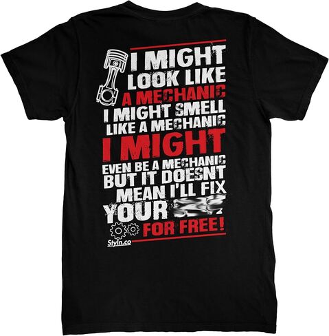 Car Racing Mechanic T-Shirt | Funny Engine Car Short Sleeve Shirts Gift for Car Lovers Automotive Enthusiasts Unisex Adult in Saudi Arabia