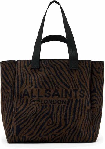 AllSaints Izzy Zebra East/West Tote, Black/Brown in Saudi Arabia