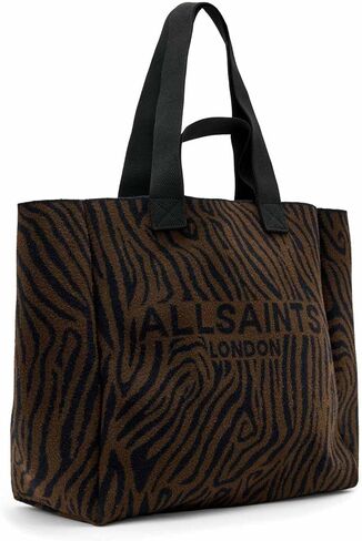 AllSaints Izzy Zebra East/West Tote, Black/Brown in Saudi Arabia