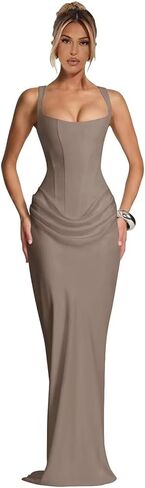 Mermaid Satin Prom Dresses for Women Long Bodycon Corset Ruched Formal Cocktail Party Gown in Saudi Arabia