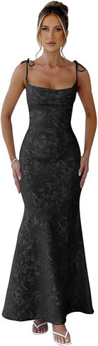 Jacquard Satin Prom Dresses Spaghetti Straps Long Bridesmaid Dress Mermaid Corset Formal Cocktail Gown in Kuwait