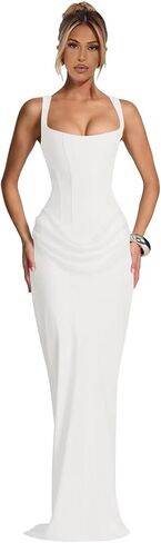 Mermaid Satin Prom Dresses for Women Long Bodycon Corset Ruched Formal Cocktail Party Gown in Saudi Arabia