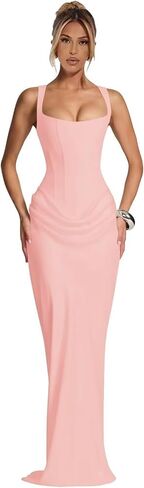 Mermaid Satin Prom Dresses for Women Long Bodycon Corset Ruched Formal Cocktail Party Gown in Saudi Arabia