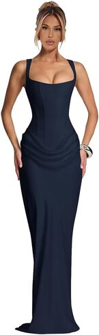 Mermaid Satin Prom Dresses for Women Long Bodycon Corset Ruched Formal Cocktail Party Gown in Saudi Arabia