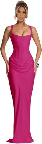 Mermaid Satin Prom Dresses for Women Long Bodycon Corset Ruched Formal Cocktail Party Gown in Saudi Arabia