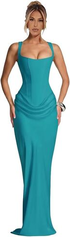 حورية البحر الساتان فساتين حفلة موسيقية للنساء طويل Bodycon مشد Ruched الرسمي كوكتيل حزب ثوب in Kuwait