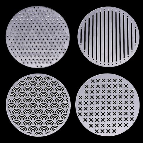 4Pcs Clear Acrylic Sashiko Stencil 3.94x7.87 Inch Embroidery Pattern Template Acrylic Embroidery Tool Quilting Stencil Tool Drawing Line Template for Hand Quilting and Embroidery in Saudi Arabia