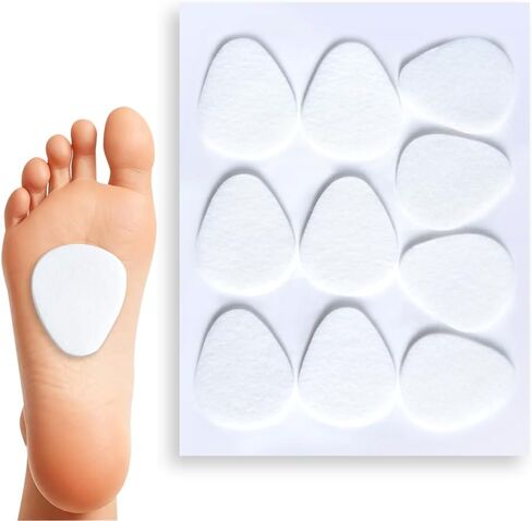 Metatarsal Pads for Women or Men, Self-Adhesive Comfort Ball of Foot Cushions, White, 20 Pack (20) in Saudi Arabia