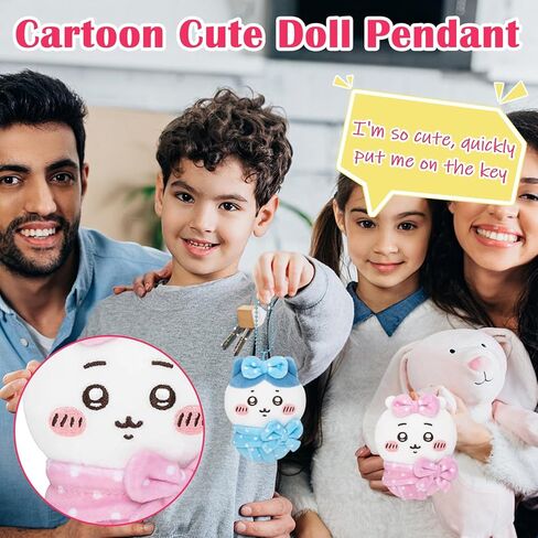 BDNXTV Chikawa Plush Keychain for Backpack Kawaii Usagi Anime Keychain Plush Accessories Pendant Gift for Fans in Saudi Arabia