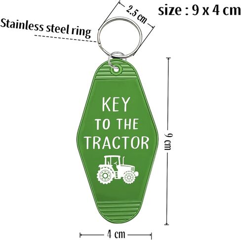 مفتاح الجرار، علامة مفتاح سلسلة المفاتيح StyleTractor، هدية تحمل اسم حلقة مفاتيح لسائق الجرار، مالك المزرعة، سائق المزرعة على الطرق الوعرة (أخضر) in Saudi Arabia