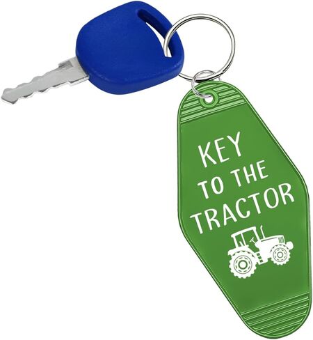 مفتاح الجرار، علامة مفتاح سلسلة المفاتيح StyleTractor، هدية تحمل اسم حلقة مفاتيح لسائق الجرار، مالك المزرعة، سائق المزرعة على الطرق الوعرة (أخضر) in Saudi Arabia
