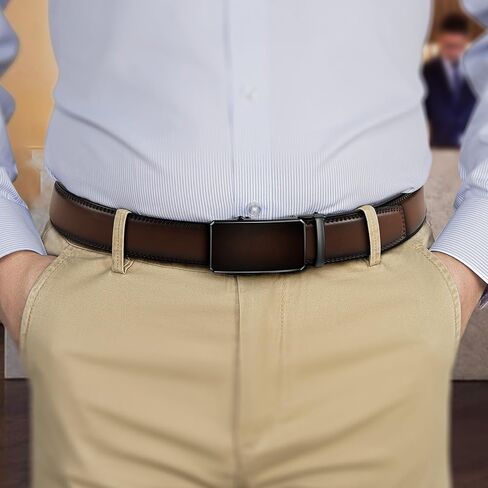 Men Belt Ratchet Click Belt Adjustable For Men Golf Dress Casual Jeans 1 3/8-Cut For Fit in Saudi Arabia