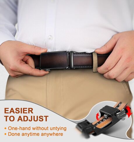 Men Belt Ratchet Click Belt Adjustable For Men Golf Dress Casual Jeans 1 3/8-Cut For Fit in Saudi Arabia
