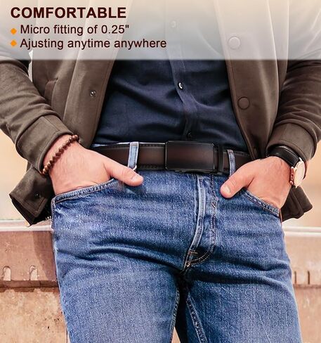 Men Belt Ratchet Click Belt Adjustable For Men Golf Dress Casual Jeans 1 3/8-Cut For Fit in Saudi Arabia