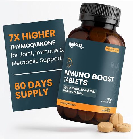 HOLISTQ Black Seed Oil Cold Pressed Capsules 120 Softgel Capsules 500mg| 5% Thymoquinone - 7X Stronger for Immune Support, Joint, Skin & Hair, & Digestive Health Non-GMO Vegan Omega 3 6 9 in Saudi Arabia