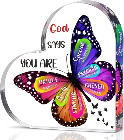 Christian Gifts for Women Stocking Stuffers for Women Teen Girls - Butterfly Inspirational Religious Gifts for Mom Wife Sister Friends Coworker Female Christmas Birthday Present Home Art Decor Signs in Saudi Arabia