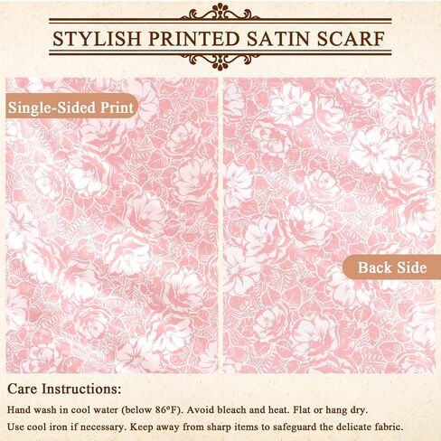 CUBACO 27.5" Square Satin Head Scarf Hair Scarf for Women's Hair-3 Pcs Silk Bandanas for Women Silk Head Wrap for Sleeping Pink Purple Bandana Scarves Gifts in Saudi Arabia