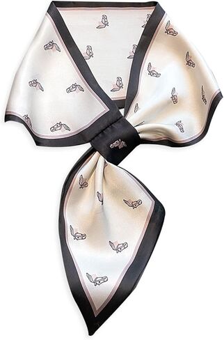Skinny Silk Scarf Women Easy Pull-Through Narrow Long Neckerchief French Retro Style Satin Hairband Headdress Ribbon in Kuwait