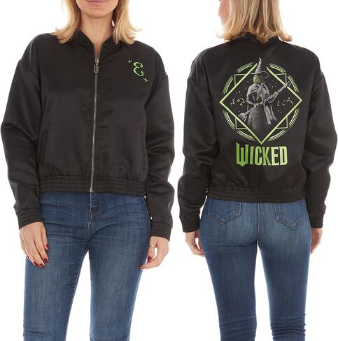 سترة Wicked Elphaba للسيدات والصغار من Wicked Womens من الساتان مع تطريز ورسومات خلفية من الفويل المعدني in Saudi Arabia