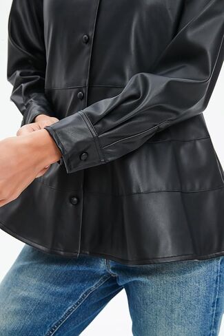 Leather Jacket Women Faux Oversized Motorcycle Bomber Coats 2025 Fall Fashion Outfits Winter Clothes in Saudi Arabia