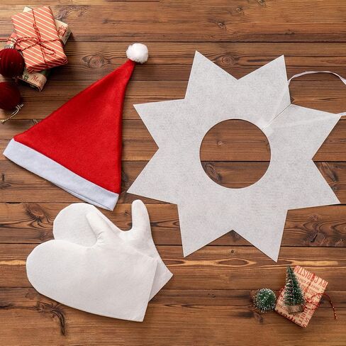 3PCS عيد الميلاد قزم زي الاكسسوارات النساء قزم قبعة بيضاء طوق قفازات الكبار مجموعة حفلة الهالوين in Saudi Arabia