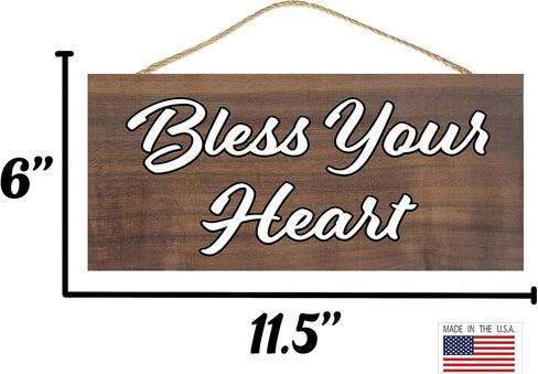 Rogue River Tactical Funny Sarcastic Joke Bless Your Heart Home Decor Hanging Wall Sign Decoration in Saudi Arabia
