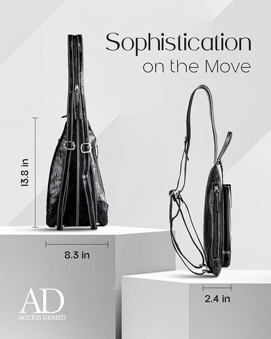 Leather Sling Bag for Men Cross Chest Shoulder Bag with Anti-Theft Hidden Air Tag Holder Crossbody Sling Bag in Saudi Arabia