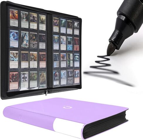 D DACCKIT 3600 Pockets Card Binder，Premium Large 36-Pocke Ringless Trading Card Album - Side Loading UltraSonic-363600 Tech Zip Binder for TCG（Classic Black） in Saudi Arabia