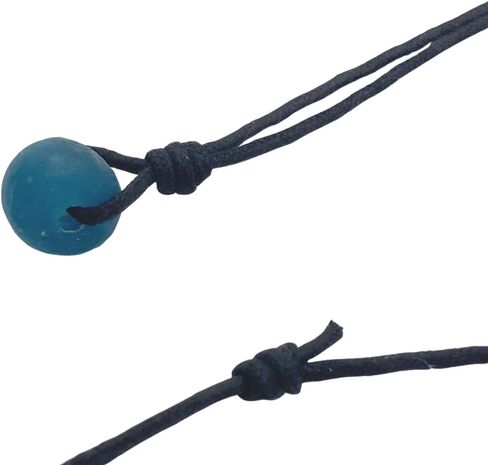 قلادة رجالي من زجاج البحر سيرفر - للرجال لركوب الأمواج من الزجاج البحري المقاوم للماء، مجوهرات هاواي، مشاعر هاواي، قلادة نسائية لطيفة، إكسسوارات جمالية للشاطئ، خرزة إعادة تدوير المحيط الأفريقي، بوهو صيفي in Kuwait