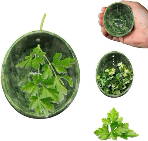 Pottery Herb Stripper Bowl – 4-Slot Herb Stripper for Kale, Herbs & Broccoli | Dishwasher-Safe, Ergonomic Design | Fast Leaf Removal, Space-Saving for Kitchens & RVs(Blue) in Kuwait