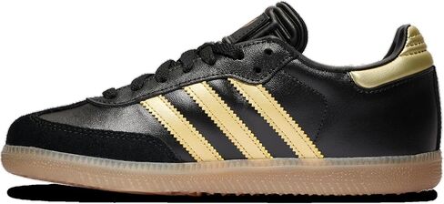 adidas Samba Messi - Boys' Grade School (JH5641, Core Black/Gold Metallic/Gum) in Saudi Arabia
